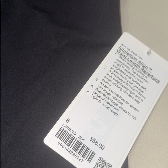Lululemon Black Align Racerback Tank - Picture 4 of 4